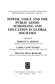 Cover of Power, voice and the public good by Rodney K. Hopson