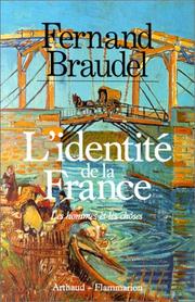 Front cover of L'identité de la France by Fernand Braudel