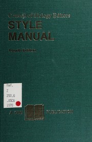 Cover of Council of Biology Editors style manual by CBE Style Manual Committee.