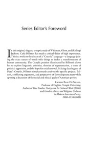 Front cover of Language and the renewal of society in Walt Whitman, Laura (Riding) Jackson, and Charles Olson by Carla Billitteri