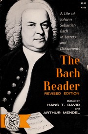 Cover of The Bach reader by Hans T. David