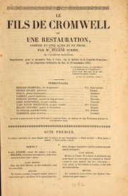 Cover of Le fils de Cromwell by Eugène Scribe