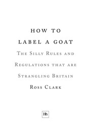 Front cover of How to label a goat by Ross Clark
