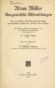 Cover of Ausgewählte Abhandlungen by Müller, Adam Heinrich Ritter von Nitterdorf