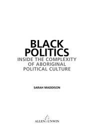 Front cover of Black politics by Sarah Maddison