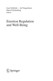 Front cover of Emotion Regulation and Well-Being by Ivan Nyklíček