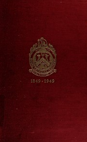 Front cover of The Royal Canadian Institute centennial volume, 1849-1949 by Wallace, W. Stewart