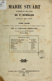 Front cover of Marie Stuart; tragédie en cinq actes by Friedrich Schiller