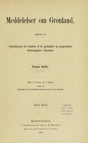 Front cover of Meddelelser om Grønland by Denmark. Kommissionen for videnskabelige undersøgelser i Grønland