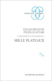 Front cover of Mille plateaux by Gilles Deleuze