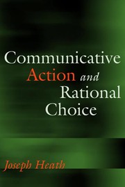 Cover of Communicative action and rational choice by Heath, Joseph