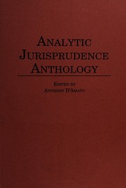 Front cover of Analytic jurisprudence anthology by Anthony A. D'Amato