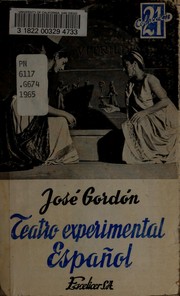 Cover of Teatro experimental español by José Gordon