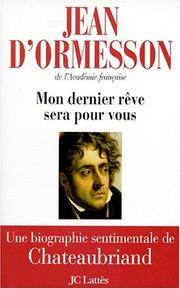 Cover of Mon dernier rêve sera pour vous by Jean d' Ormesson