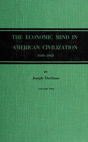Cover of The economic mind in American civilization by Joseph Dorfman