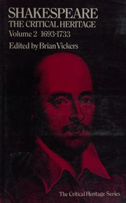 Cover of Shakespeare by Brian Vicker
