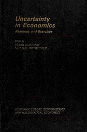 Front cover of Uncertainty in economics by Peter A. Diamond