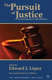 Front cover of The pursuit of justice by Edward J. López