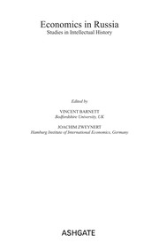 Front cover of Economics in Russia by Vincent Barnett