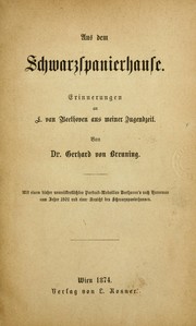 Cover of Aus dem Schwarzspanierhause by Gerhard von Breuning