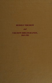 Front cover of Rudolf Virchow by Erwin Heinz Ackerknecht