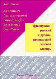 Cover of Dictionnaire français-russe et russe-français de la langue des affaires by Robert Giraud