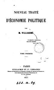 Front cover of Nouveau traité d'économie politique by Nicholas Villiaume