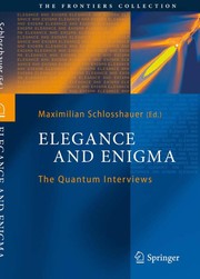 Front cover of Elegance and Enigma by Maximilian Schlosshauer