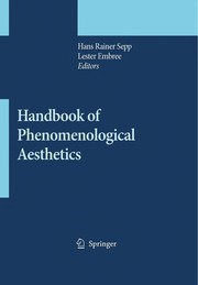 Front cover of Handbook of phenomenological aesthetics by Hans Rainer Sepp