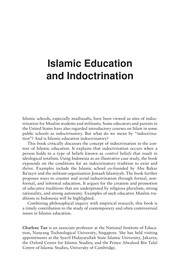 Front cover of Islamic education and indoctrination by Charlene Tan