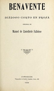 Cover of Benavente by Manuel de L'Hotellerie Falloisse