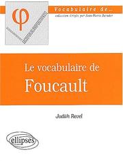 Cover of Le vocabulaire de foucault by Jean François Revel