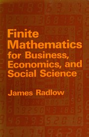Front cover of Finite mathematics for business, economics, and social science by James Radlow