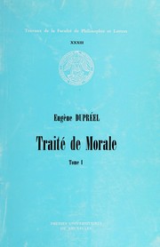 Cover of Traité de morale by Eugène Dupréel
