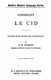 Cover of Corneilles̕ Le Cid by Pierre Corneille