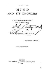 Front cover of Mind and its disorders by William Henry Butter Stoddart