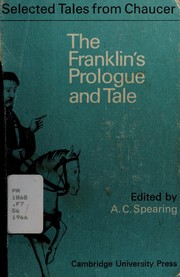 Front cover of The Franklin's prologue and tale by Geoffrey Chaucer
