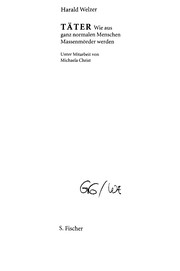 Cover of Täter by Harald Welzer