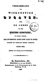 Cover of Verzameling van wiskunstige opgaven by Wiskundig Genootschap (Netherlands)
