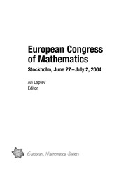 Front cover of European Congress of Mathematics by European Congress of Mathematics (4th 2004 Stockholm, Sweden)