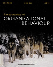 Front cover of Fundamentals of organizational behaviour by Robert Kreitner