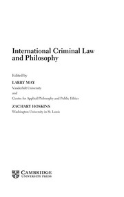 Front cover of International Criminal Law and Philosophy by Larry May