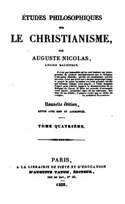 Cover of Etudes philosophiques sur le Christian isme by Auguste Nicolas