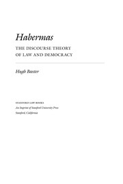 Cover of Habermas by Hugh Baxter