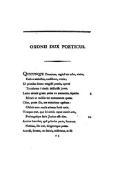 Front cover of Oxonii dux poeticus, sive, Latinis versibus, hexametris et pentametris: descriptio, qua fere .. by James Philip Aubry