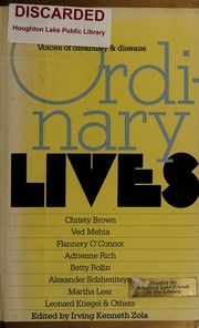 Front cover of Ordinary lives by Irving Kenneth Zola