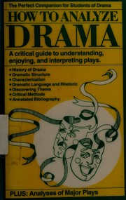 Front cover of How to analyze drama by Christopher Russell Reaske