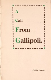 Cover of A call from Gallipoli by Cecilia Nesbit