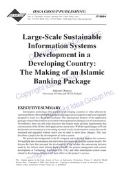 Front cover of Large-scale sustainable information systems development in a developing country by Adekunle Okunoye