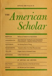 Cover of The American scholar by William A. Shimer